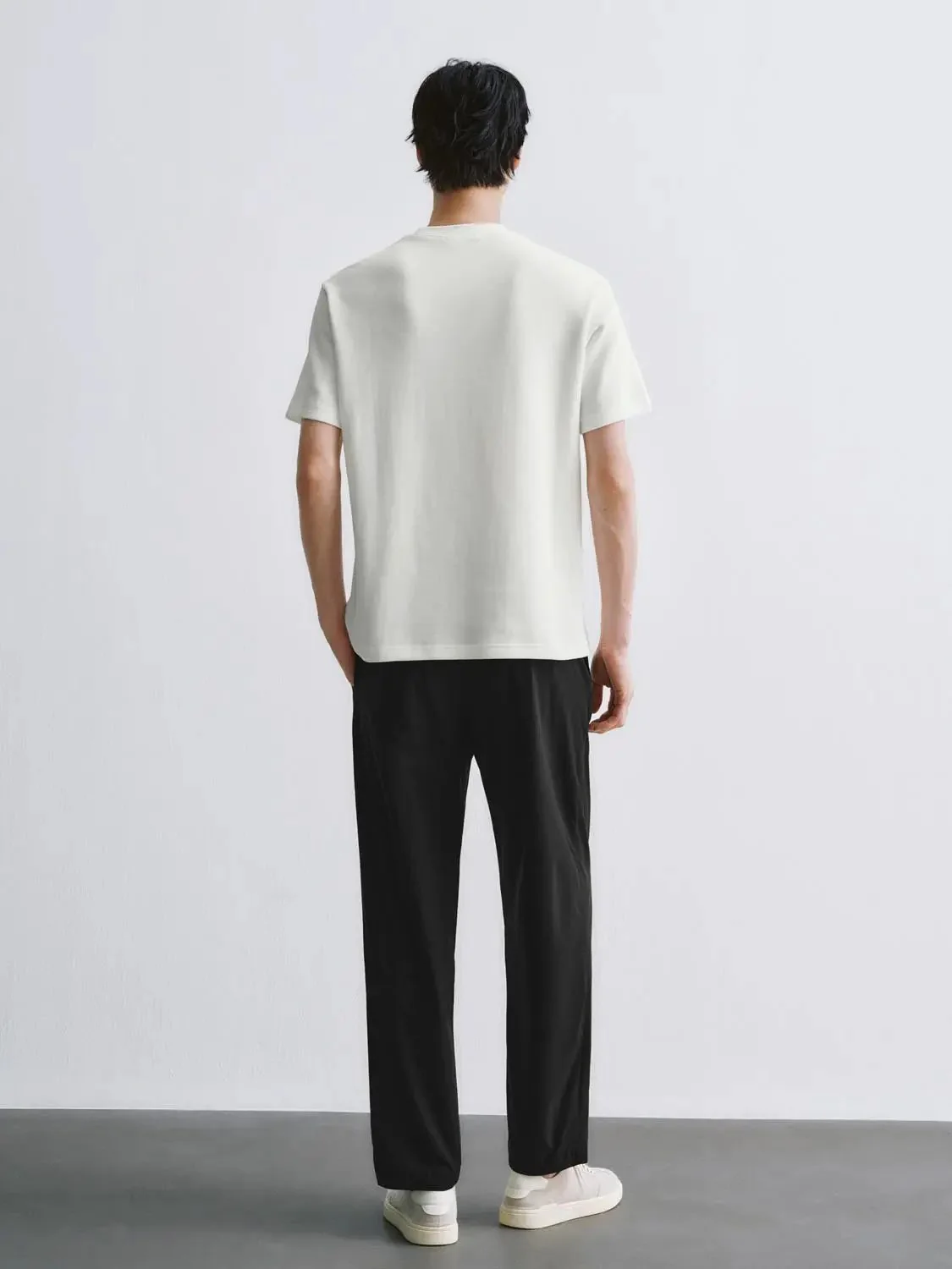 Cotton Blend Crew Neck Short Sleeve T Shirt