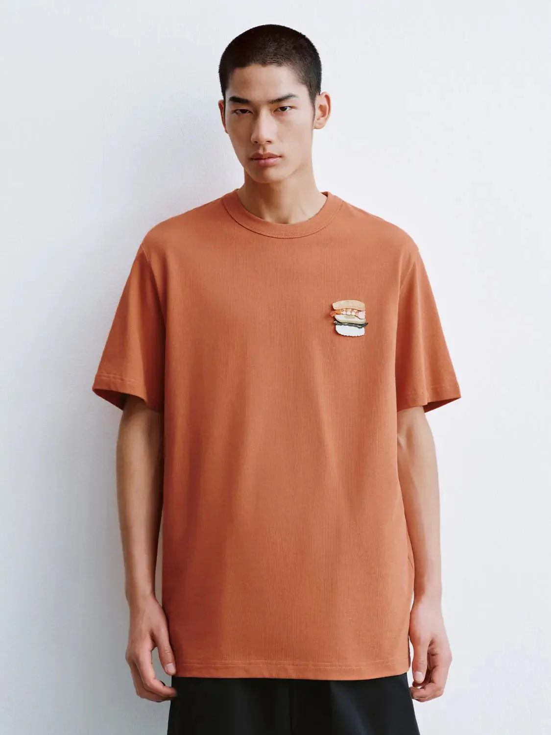 6419-everyday-durable-cotton-burger-patch-t-shirt-1.webp Everyday Durable Cotton Burger Patch T Shirt