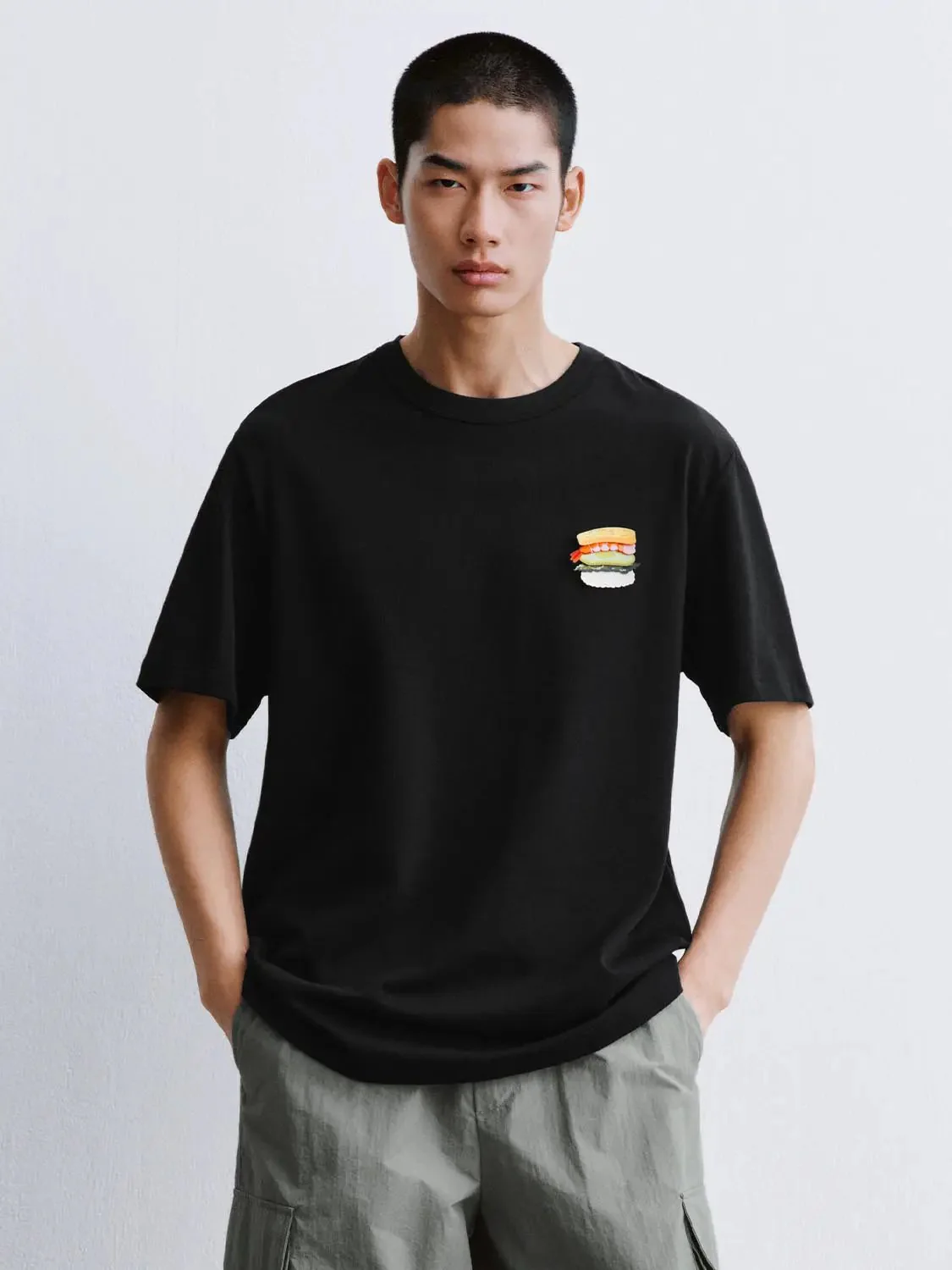 6419-everyday-durable-cotton-burger-patch-t-shirt-9.webp Everyday Durable Cotton Burger Patch T Shirt