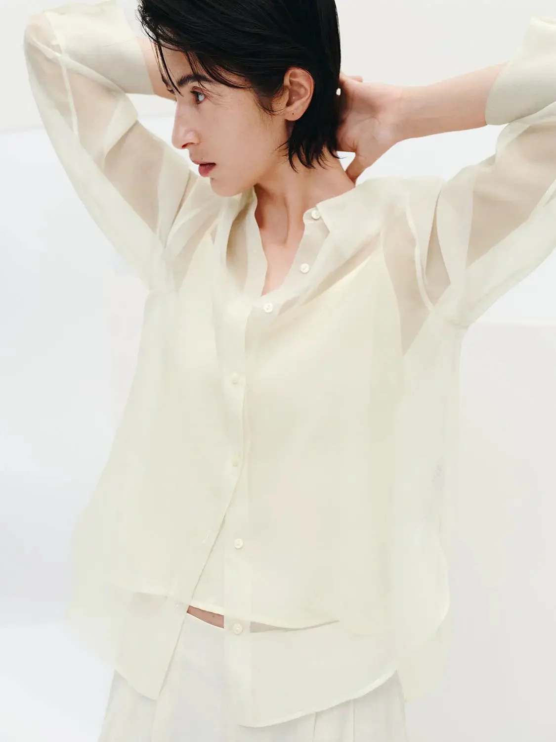 642-ivory-silk-sheer-draped-loose-fit-shirts-3.webp Ivory Silk Sheer Draped Loose Fit Shirts