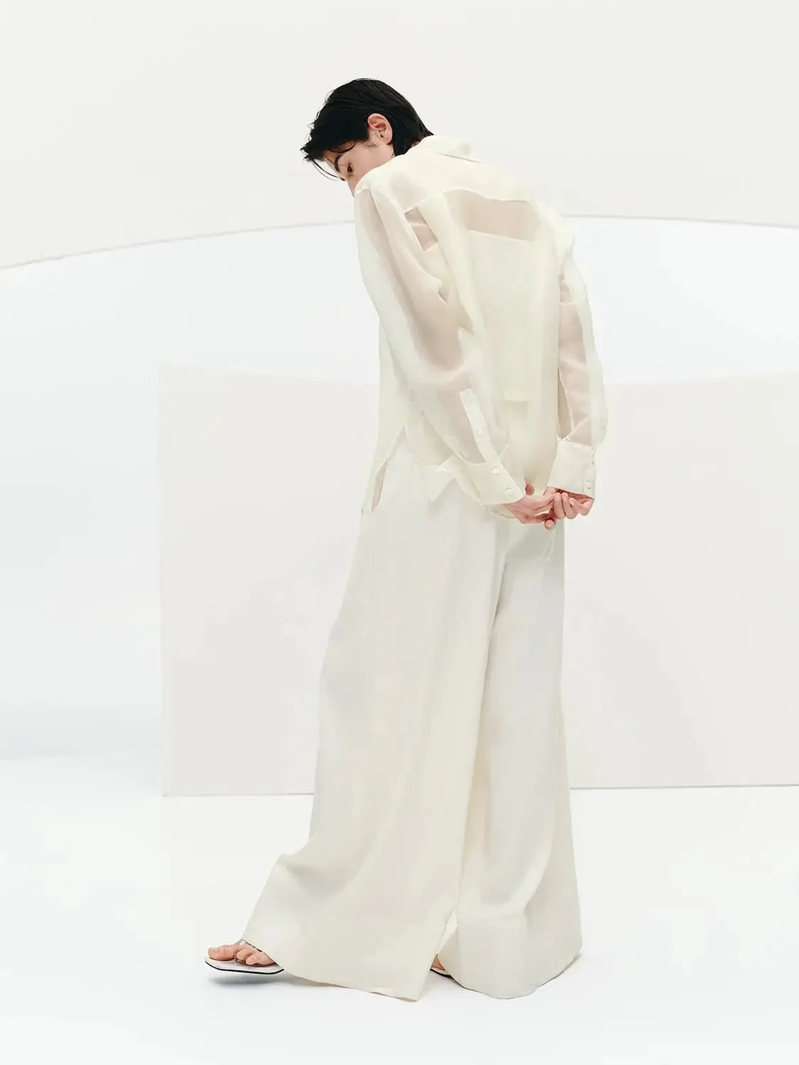 642-ivory-silk-sheer-draped-loose-fit-shirts-6.webp Ivory Silk Sheer Draped Loose Fit Shirts