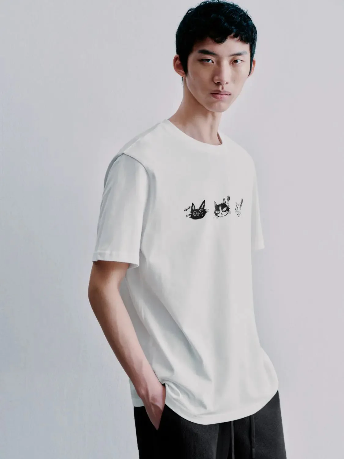 6467-cotton-cat-face-print-summer-t-shirt-18.webp Cotton Cat Face Print Summer T Shirt