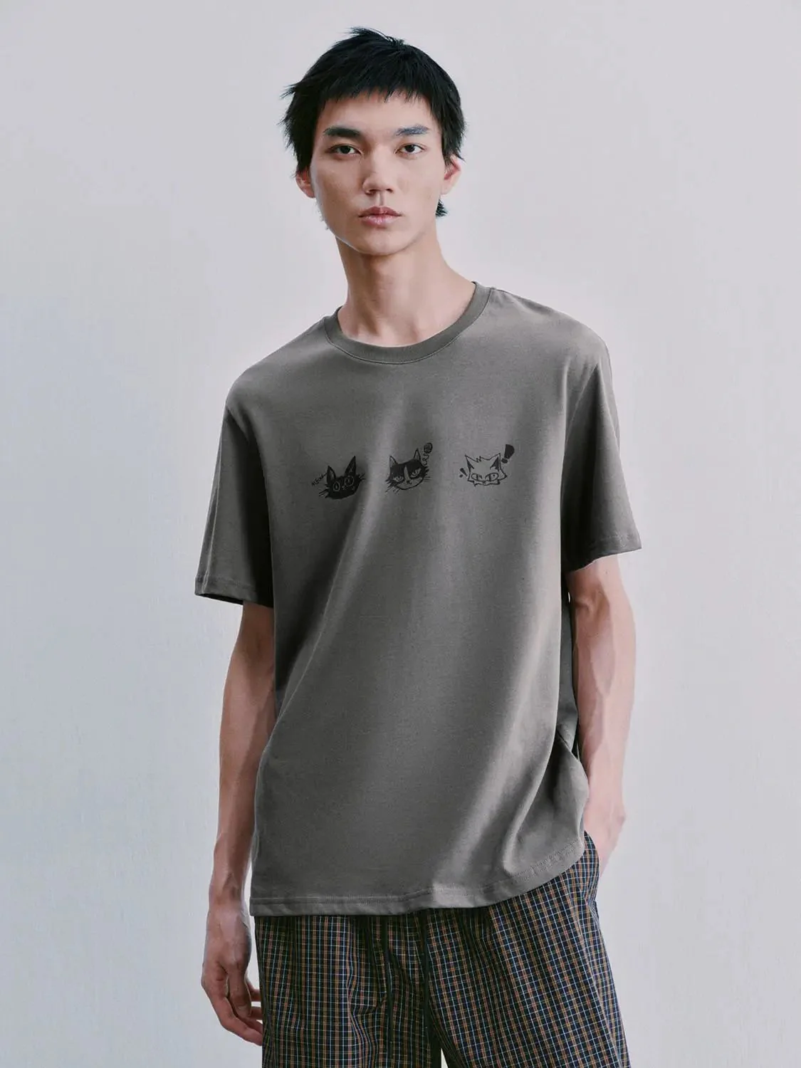 6467-cotton-cat-face-print-summer-t-shirt-9.webp Cotton Cat Face Print Summer T Shirt