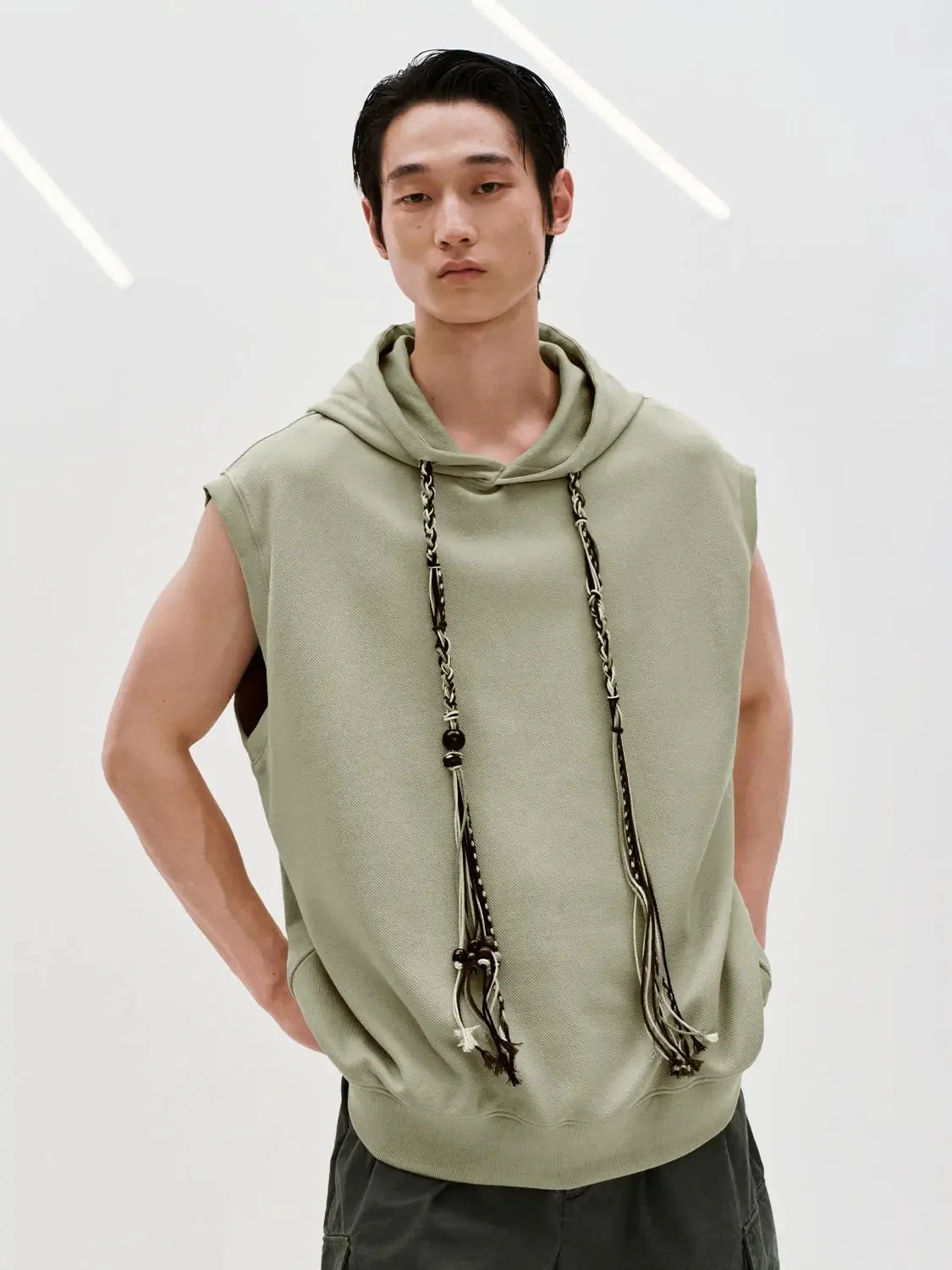 6514-medium-stretch-cotton-blend-sleeveless-hoodie-tank-tops-1.webp Medium Stretch Cotton Blend Sleeveless Hoodie Tank Tops