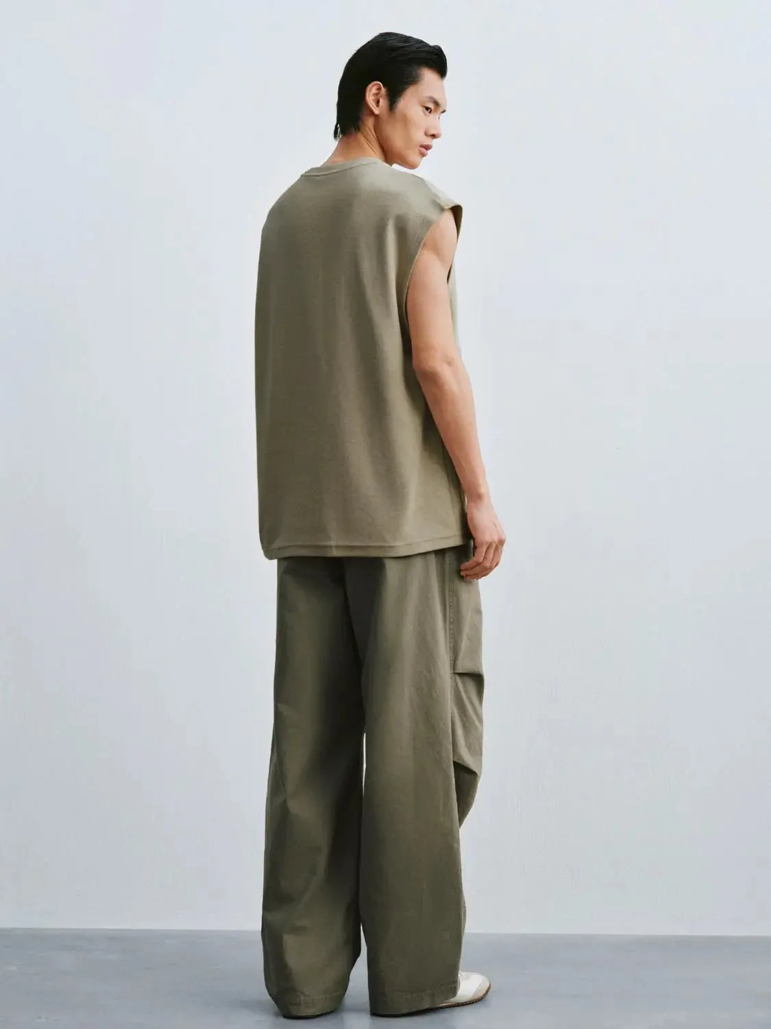 Embroidered Fox Cotton Blend Sleeveless T-Shirts