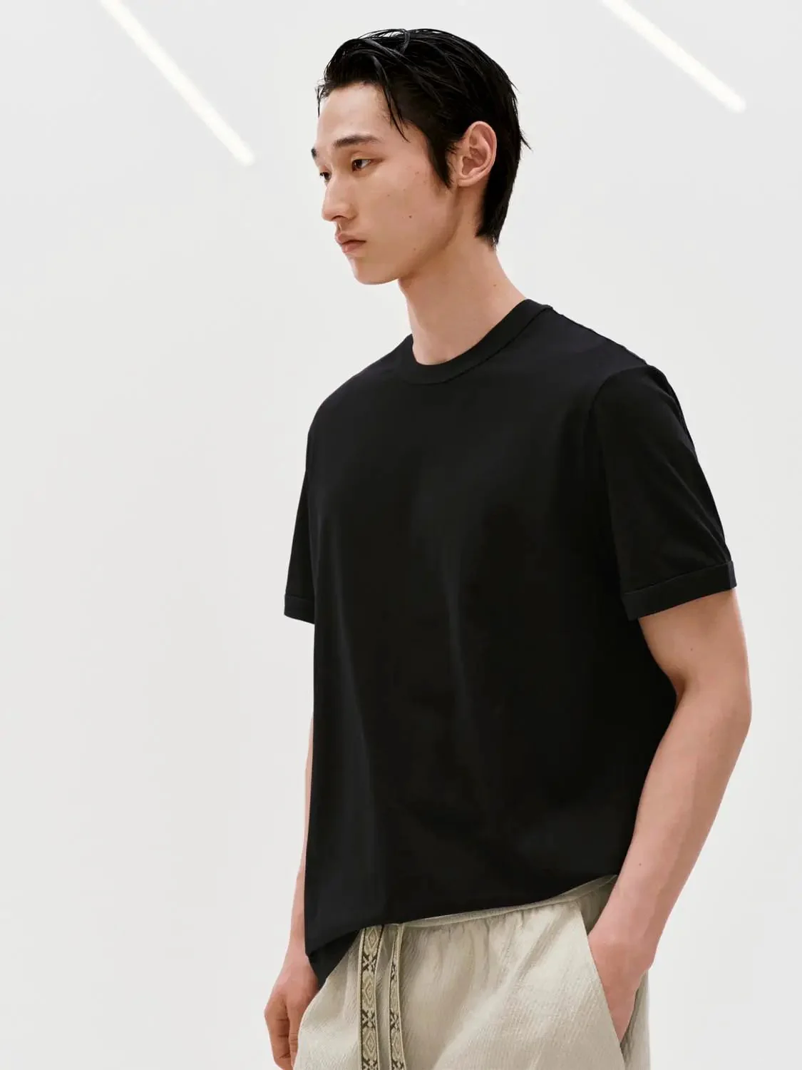 Neck Loose-Fit T-Shirts