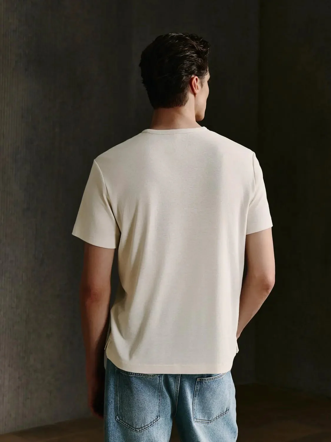 6674-cotton-linen-blend-thin-stretch-plain-t-shirts-2.webp Cotton Linen Blend Thin Stretch Plain T-Shirts