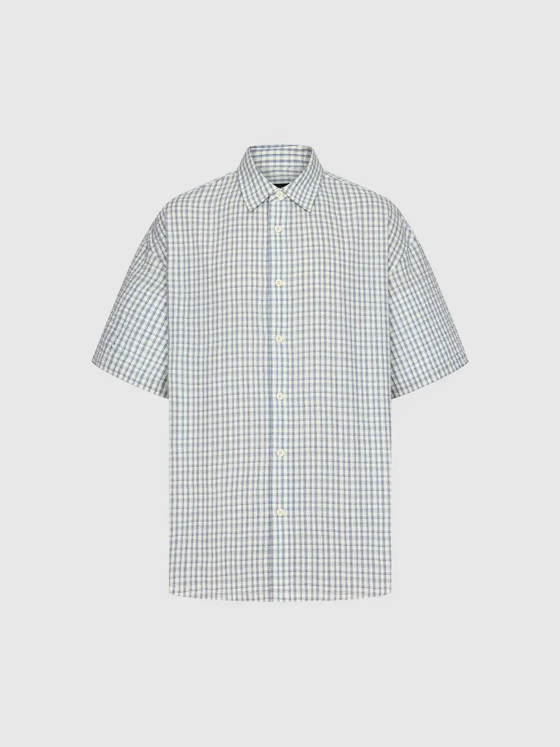 6686-checkered-polyester-cotton-blend-short-sleeve-shirts-7.webp Checkered Polyester Cotton Blend Short Sleeve Shirts