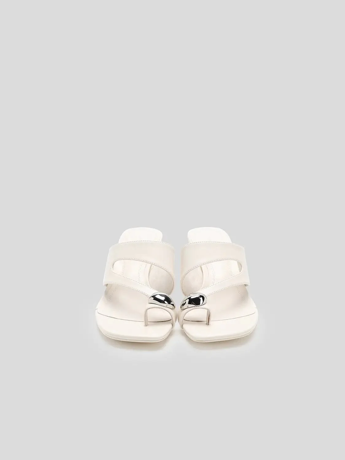 Fabric Upper Strappy Heel Sandals With Metallic Bead Accents