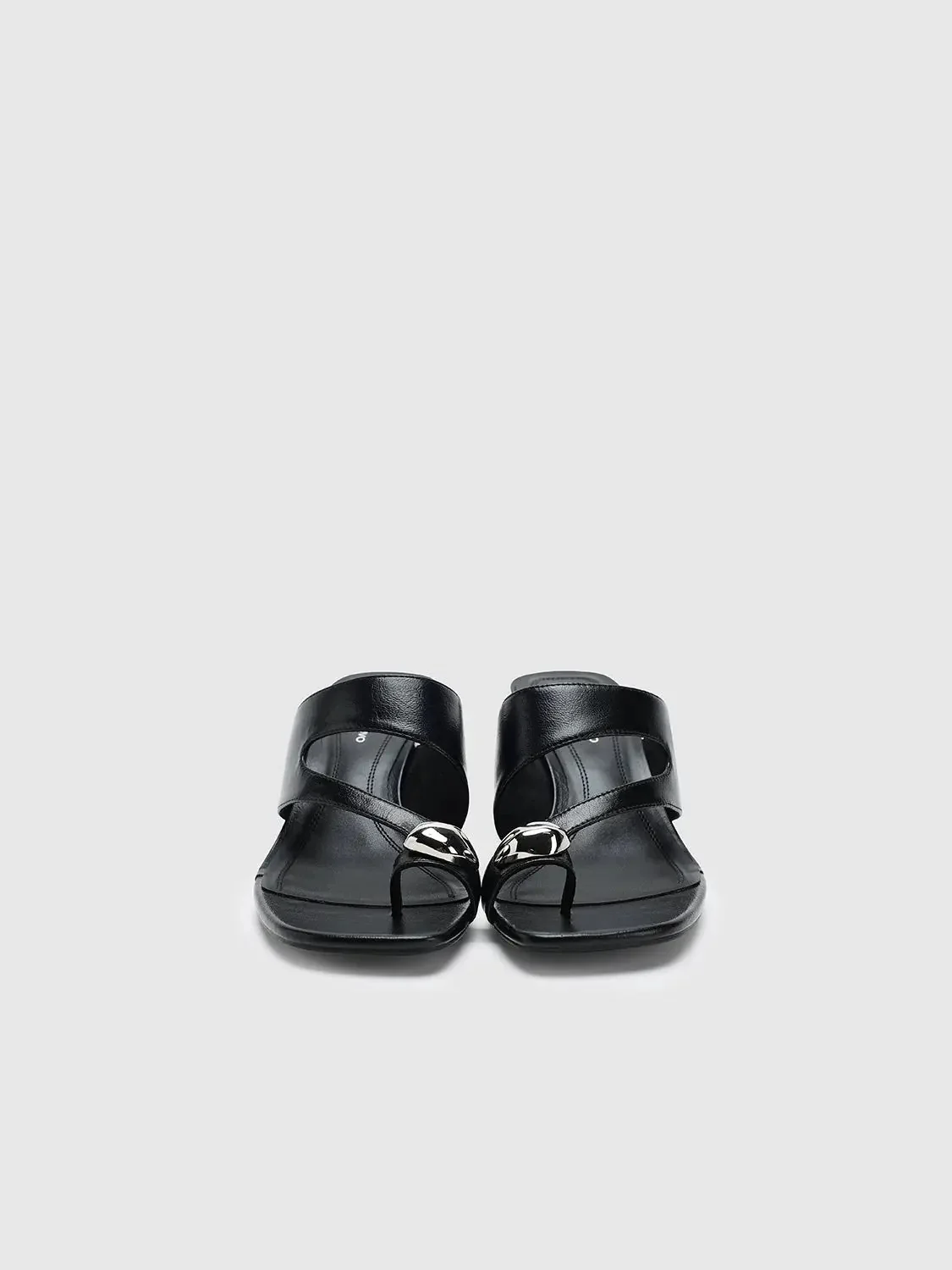 Fabric Upper Strappy Heel Sandals With Metallic Bead Accents