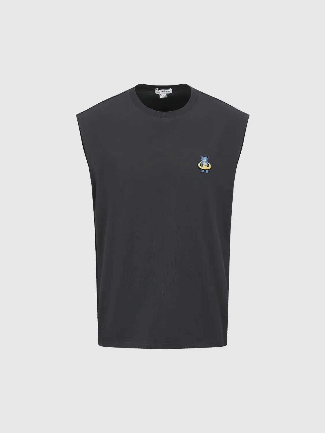 Cat Embroidered Graphic Tank Tops