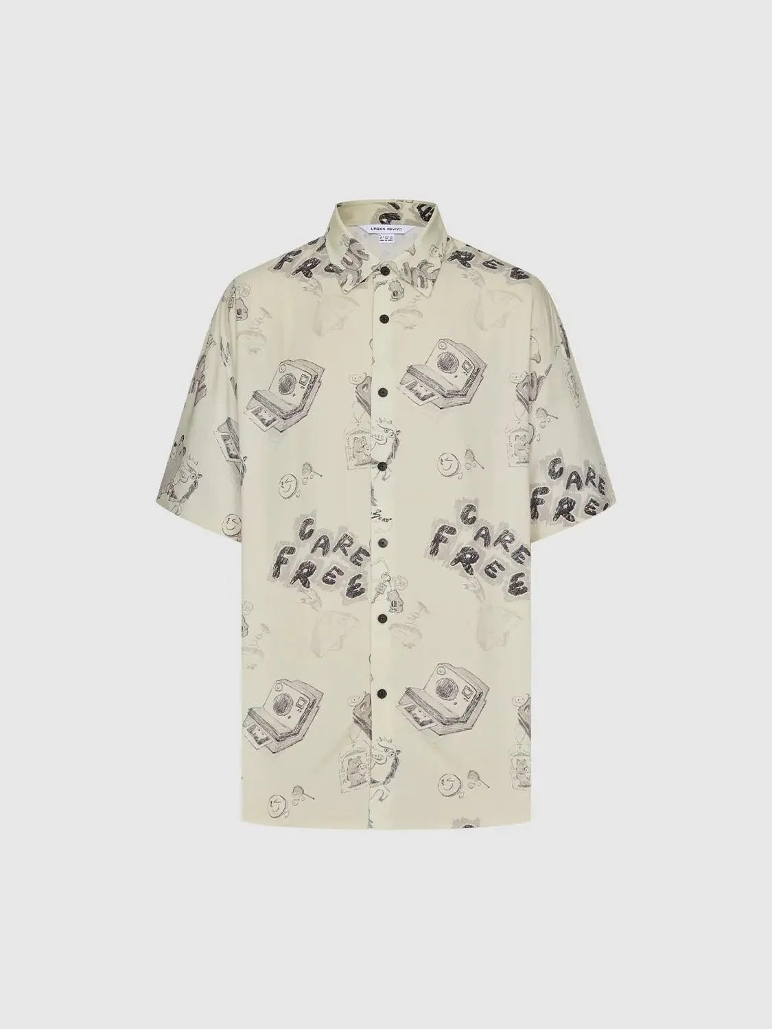 6749-beige-cotton-graphic-print-short-sleeve-shirts-7.webp Beige Cotton Graphic Print Short Sleeve Shirts