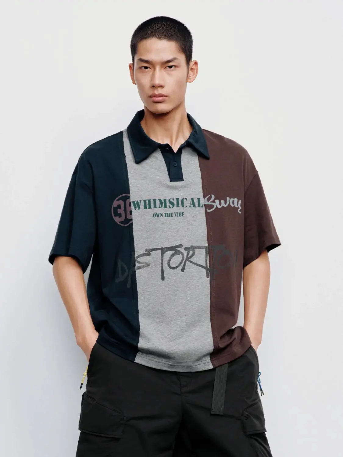 6753-cotton-color-blocked-striped-graphic-polo-shirts-9.webp Cotton Color-blocked Striped Graphic Polo Shirts