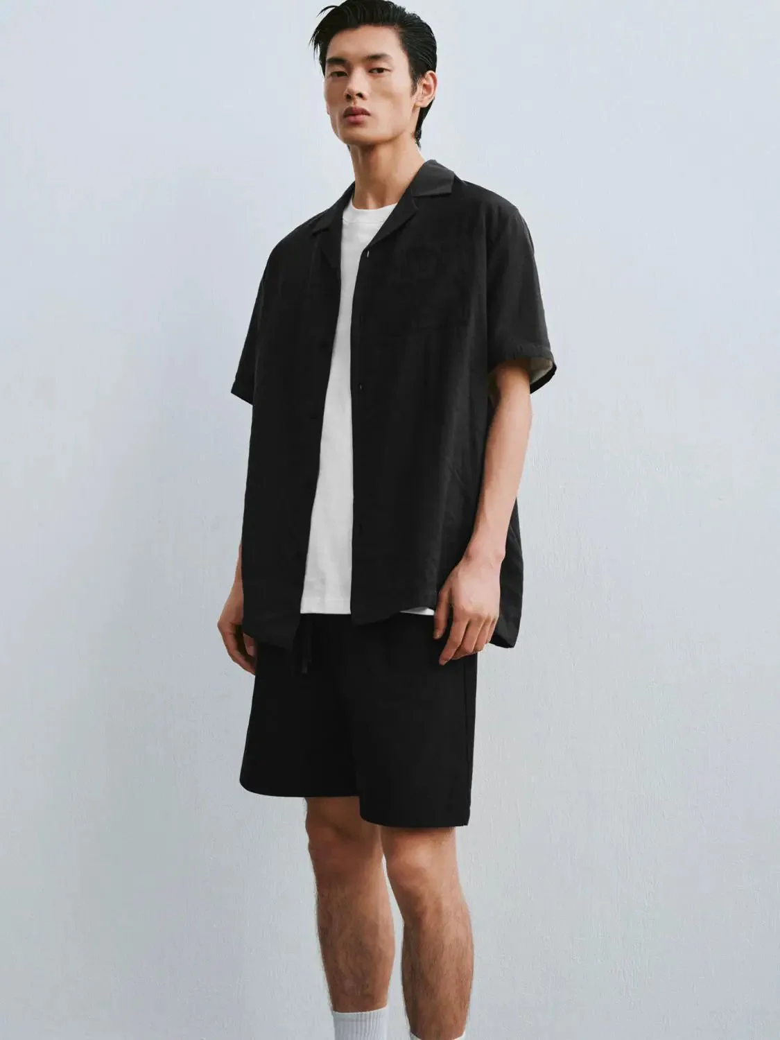 6789-olive-linen-button-front-short-sleeve-shirts-10.webp Olive Linen Button Front Short Sleeve Shirts
