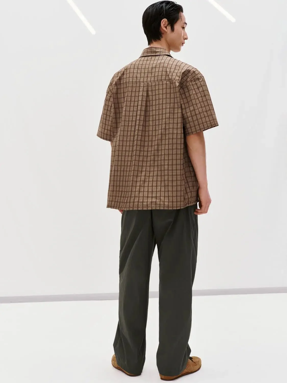 Drawstring Pull On Straight Leg Pants With Slight Stretch