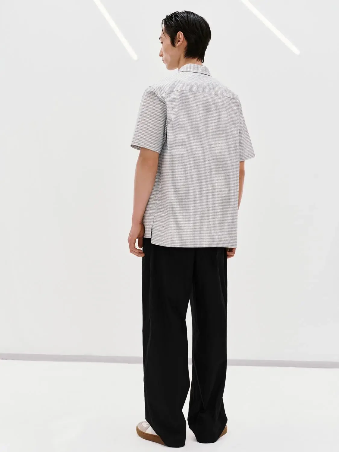 Drawstring Pull On Straight Leg Pants With Slight Stretch