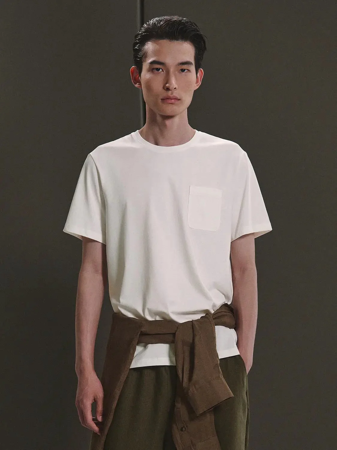 6997-cotton-blend-patch-pocket-crew-neck-t-shirts-1.webp Cotton Blend Patch Pocket Crew Neck T Shirts