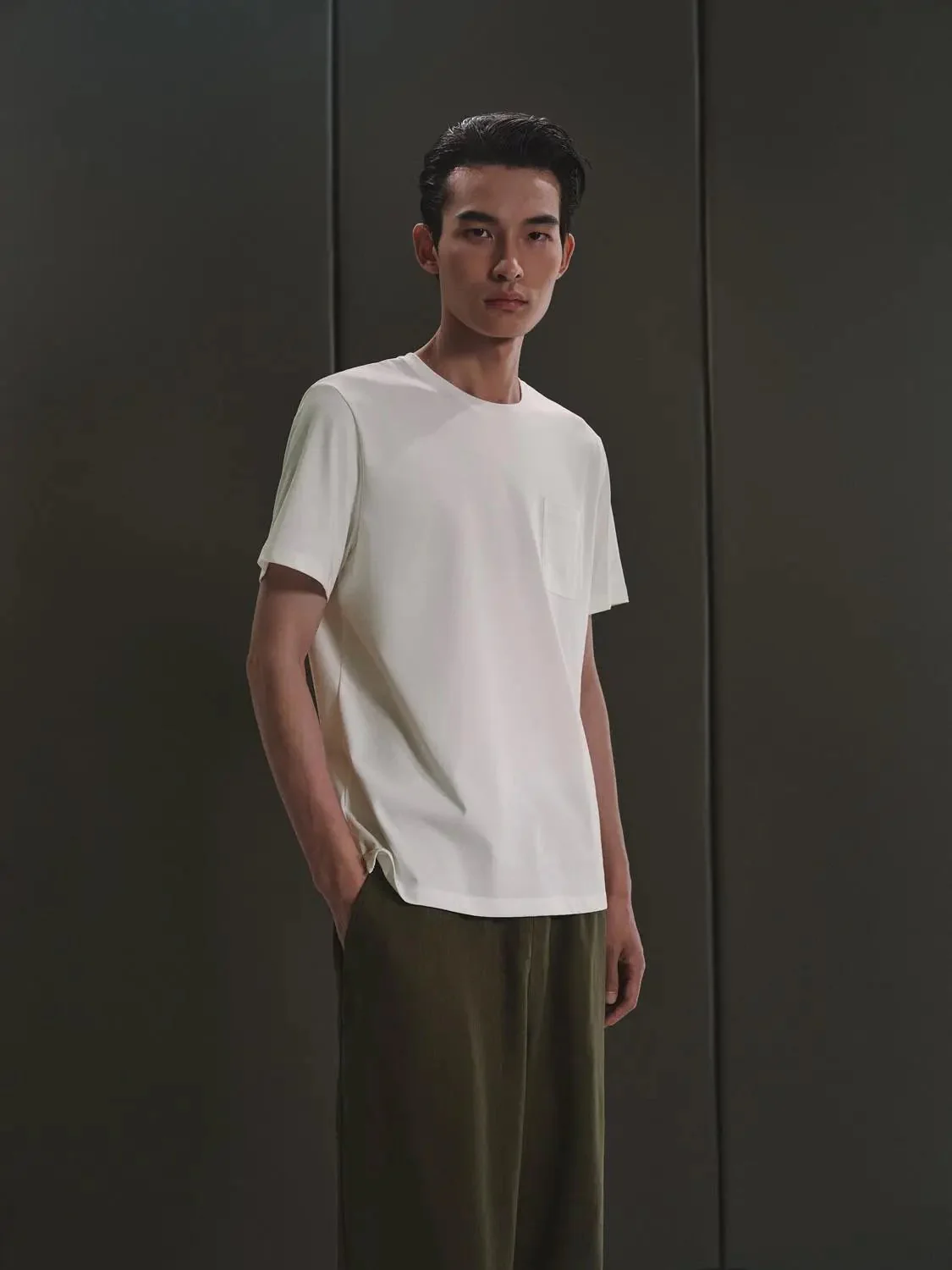6997-cotton-blend-patch-pocket-crew-neck-t-shirts-3.webp Cotton Blend Patch Pocket Crew Neck T Shirts