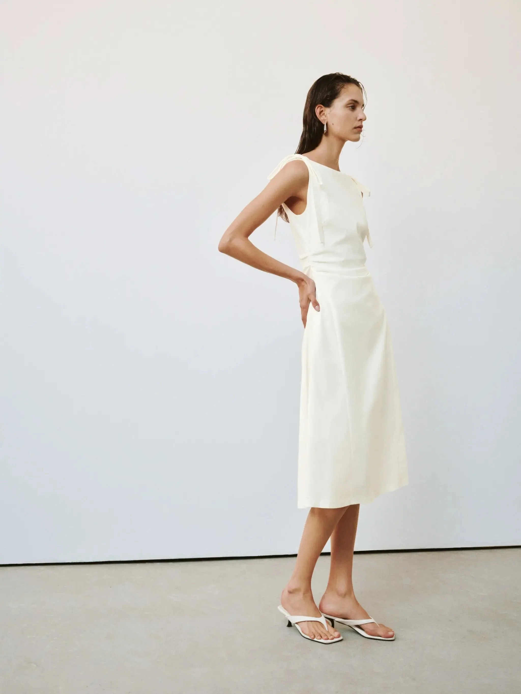 70-viscose-blend-sleeveless-nipped-waist-a-line-midi-dresses-4.webp Viscose Blend Sleeveless Nipped Waist A Line Midi Dresses