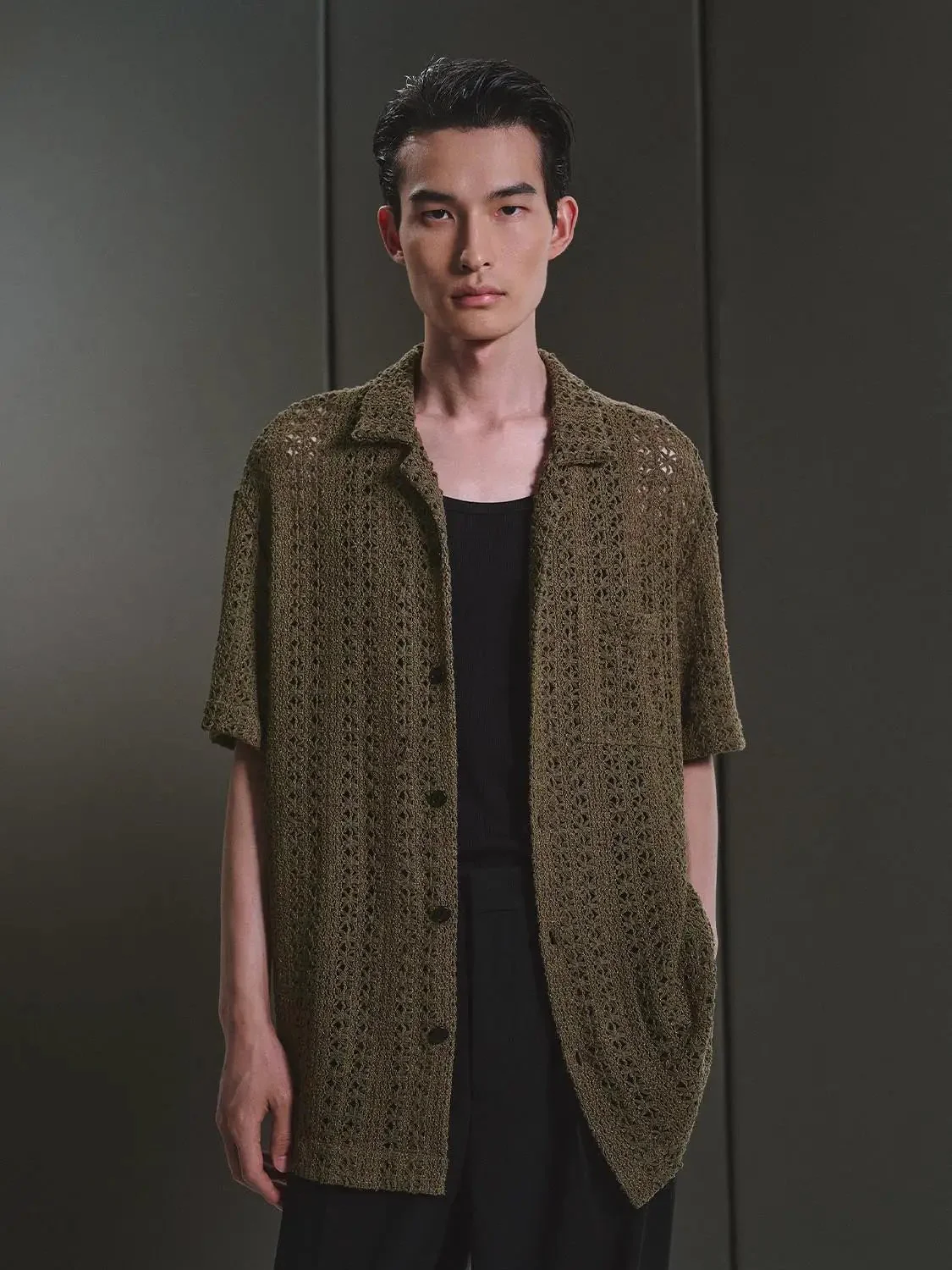 7004-short-sleeve-collared-open-knitted-shirts-9.webp Short Sleeve Collared Open Knitted Shirts