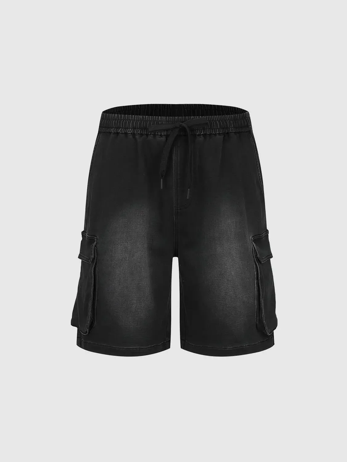 7040-drawstring-pull-on-flap-pocket-denim-shorts-2.webp Drawstring Pull On Flap Pocket Denim Shorts