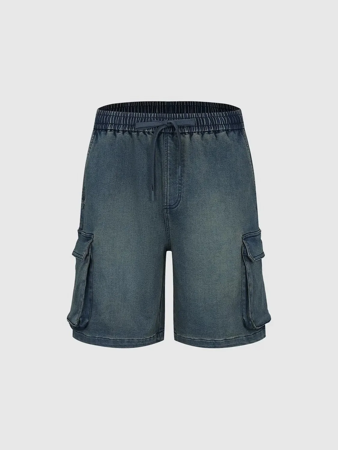 7065-drawstring-pull-on-flap-pocket-denim-shorts-2.webp Drawstring Pull On Flap Pocket Denim Shorts