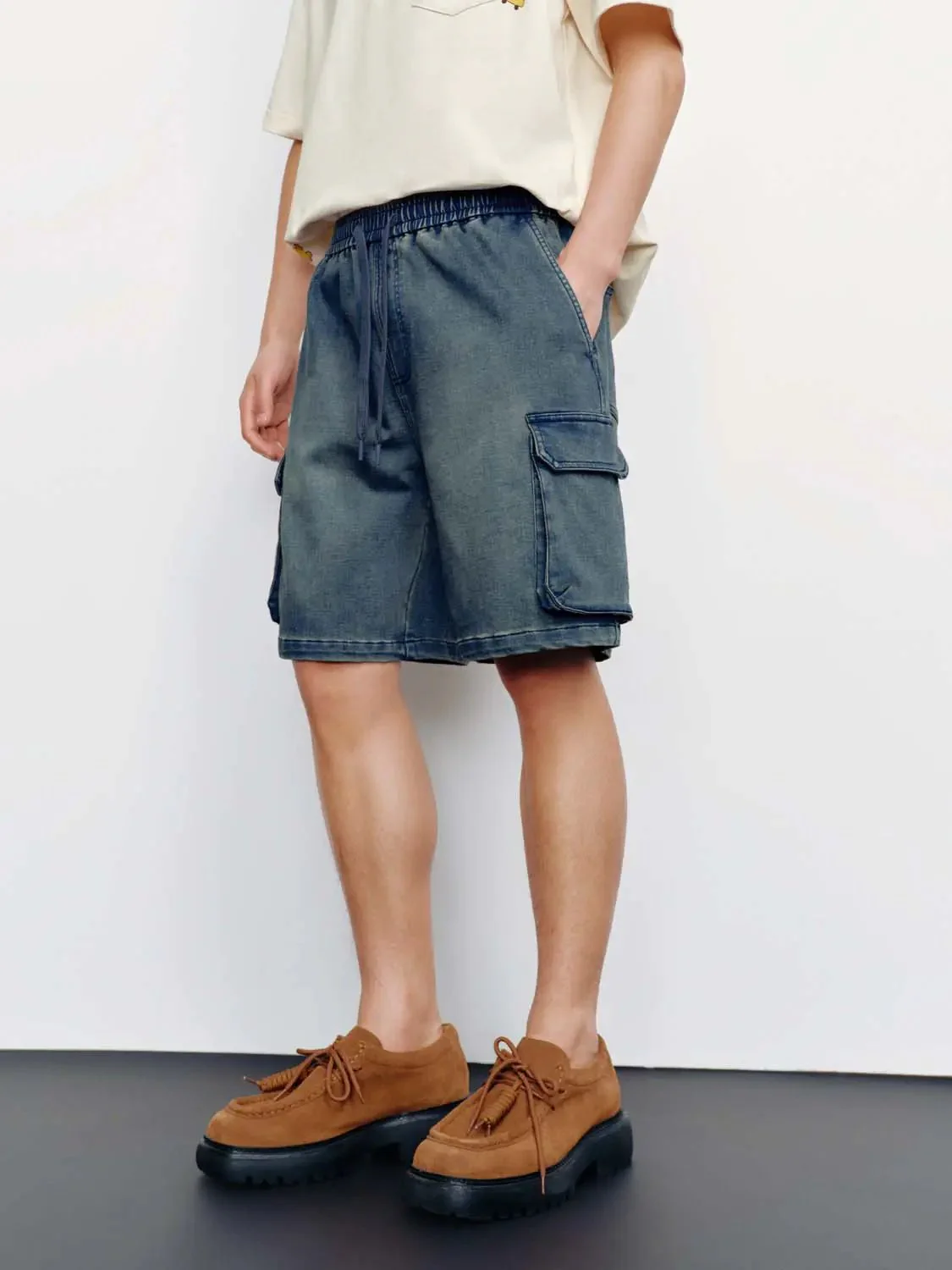 7065-drawstring-pull-on-flap-pocket-denim-shorts-3.webp Drawstring Pull On Flap Pocket Denim Shorts