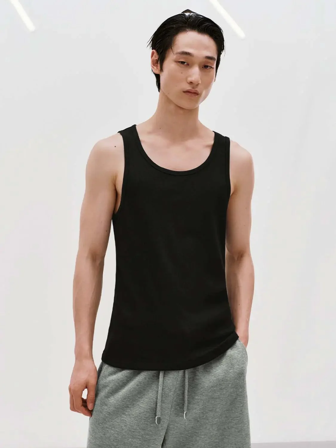 7160-cotton-blend-crew-neck-tank-tops-4.webp Cotton Blend Crew Neck Tank Tops