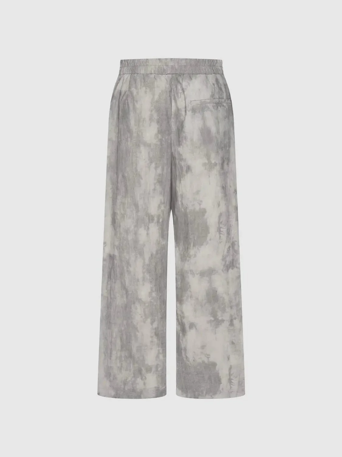 Printed Drawstring Wide Leg Pants