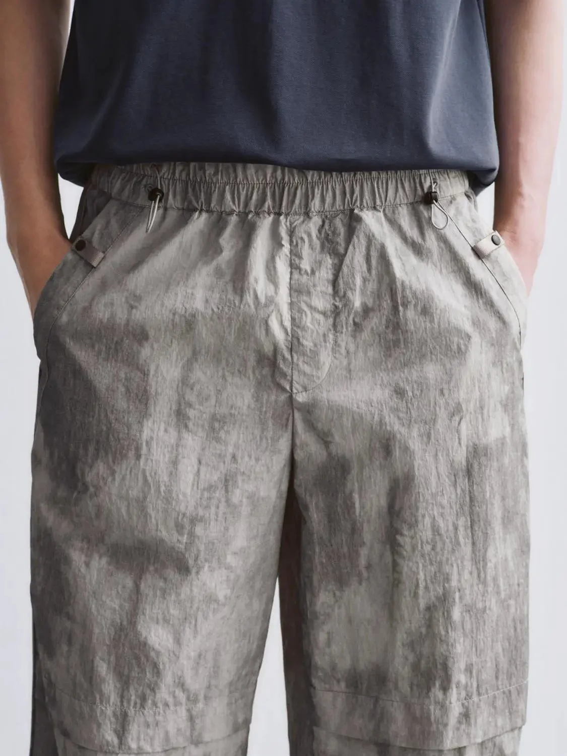 Printed Drawstring Wide Leg Pants
