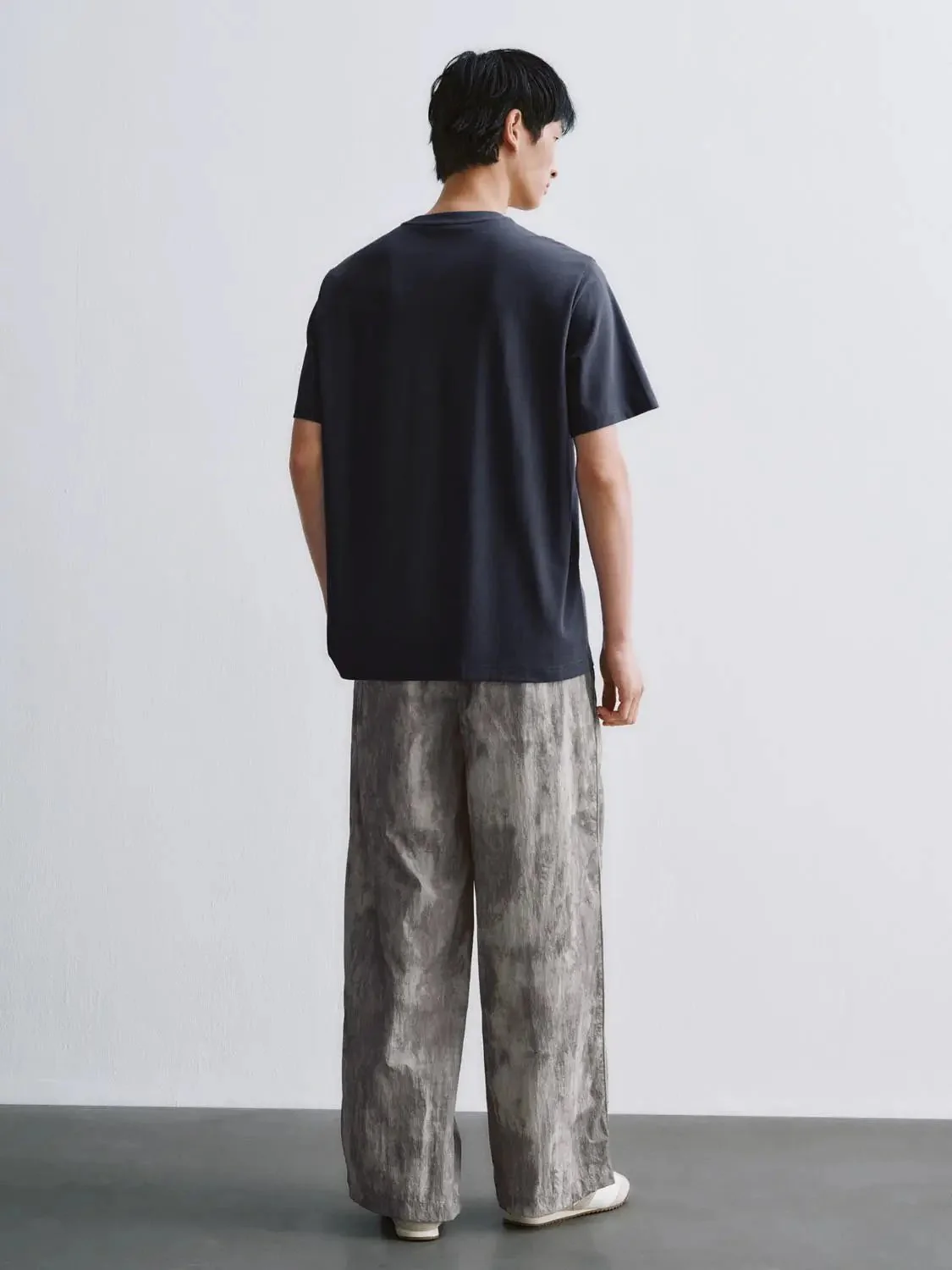 Printed Drawstring Wide Leg Pants