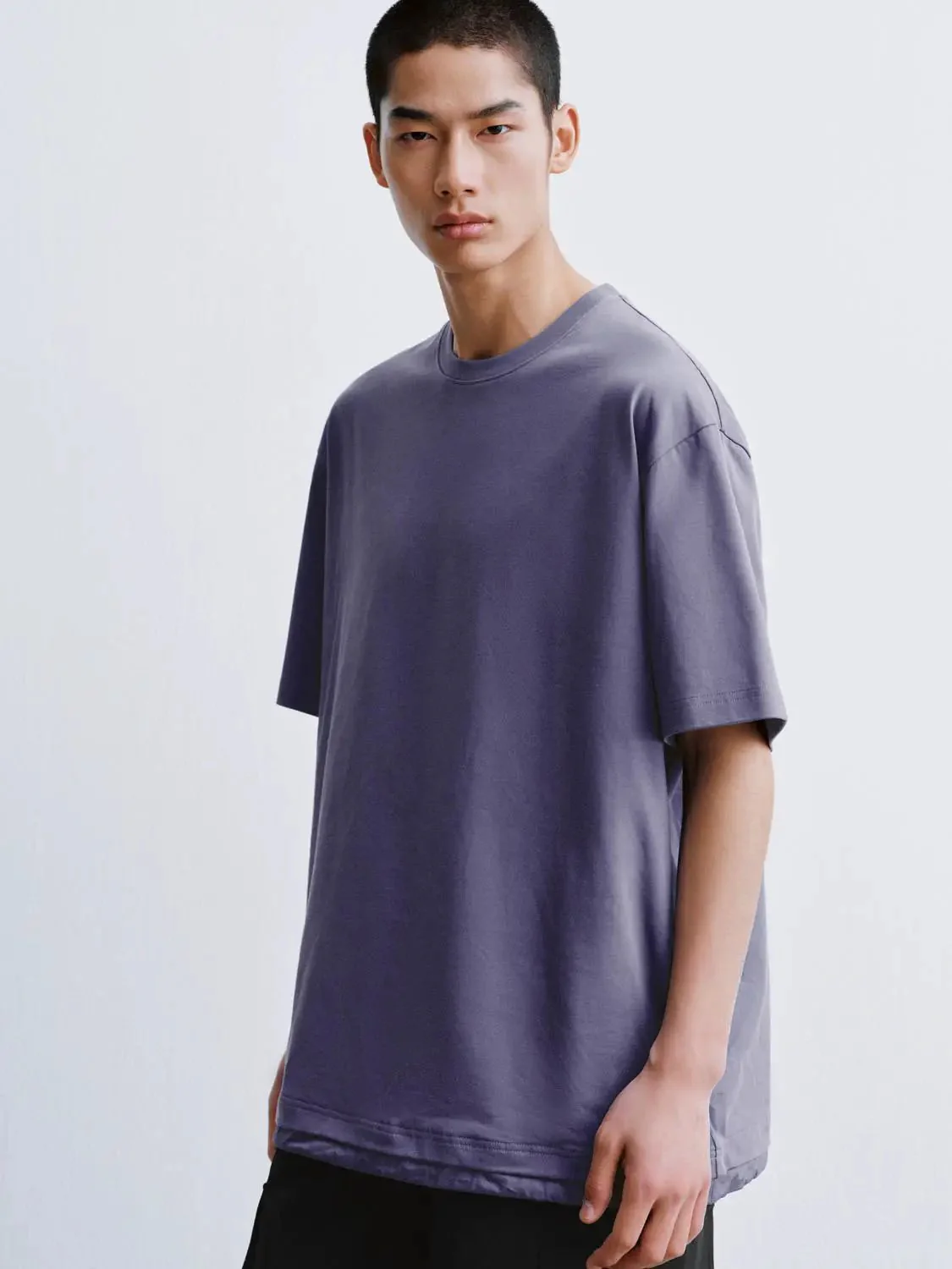 7246-cotton-blend-relaxed-crew-neck-casual-t-shirts-2.webp Cotton Blend Relaxed Crew Neck Casual T Shirts