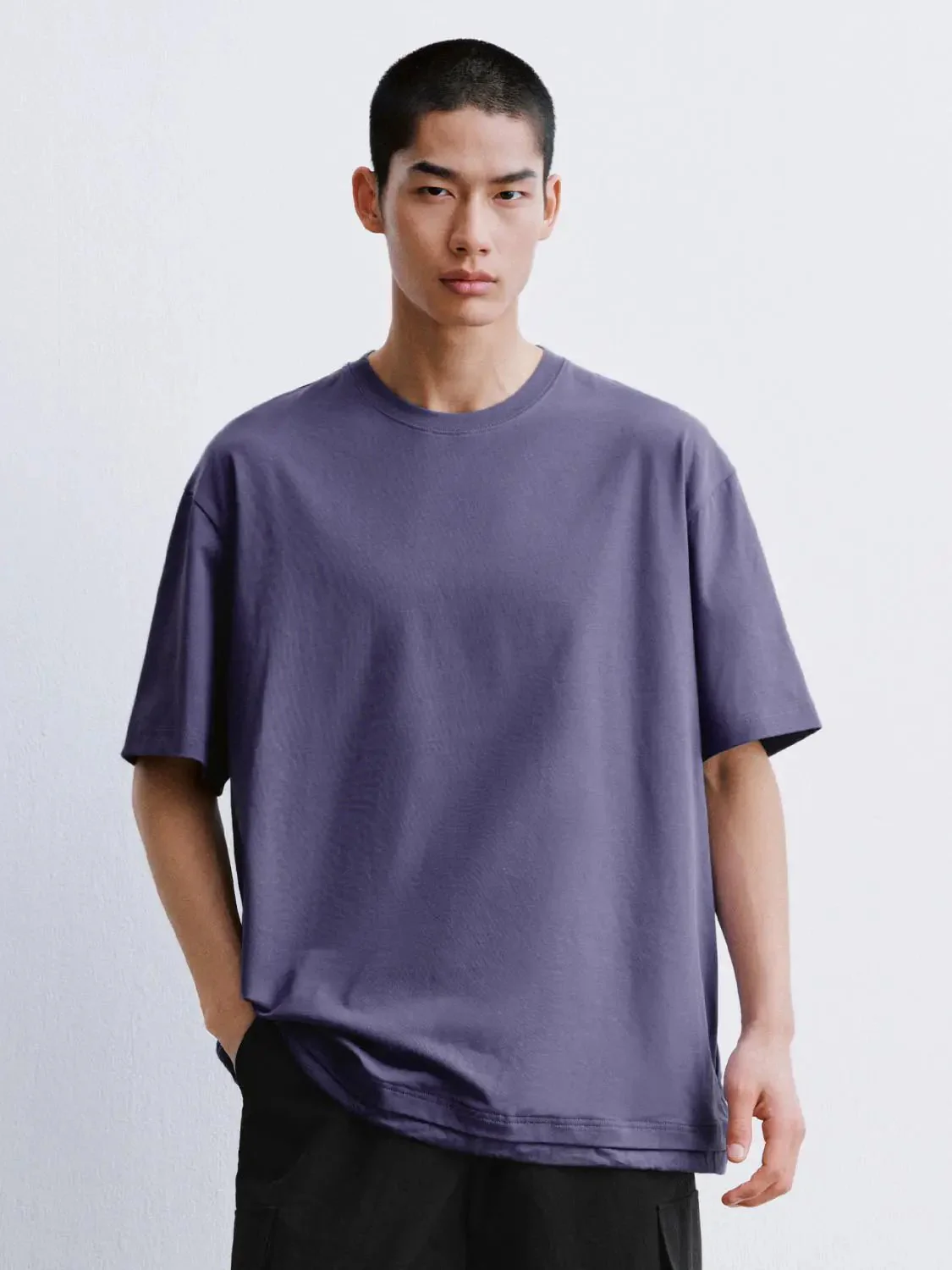 7246-cotton-blend-relaxed-crew-neck-casual-t-shirts-25.webp Cotton Blend Relaxed Crew Neck Casual T Shirts