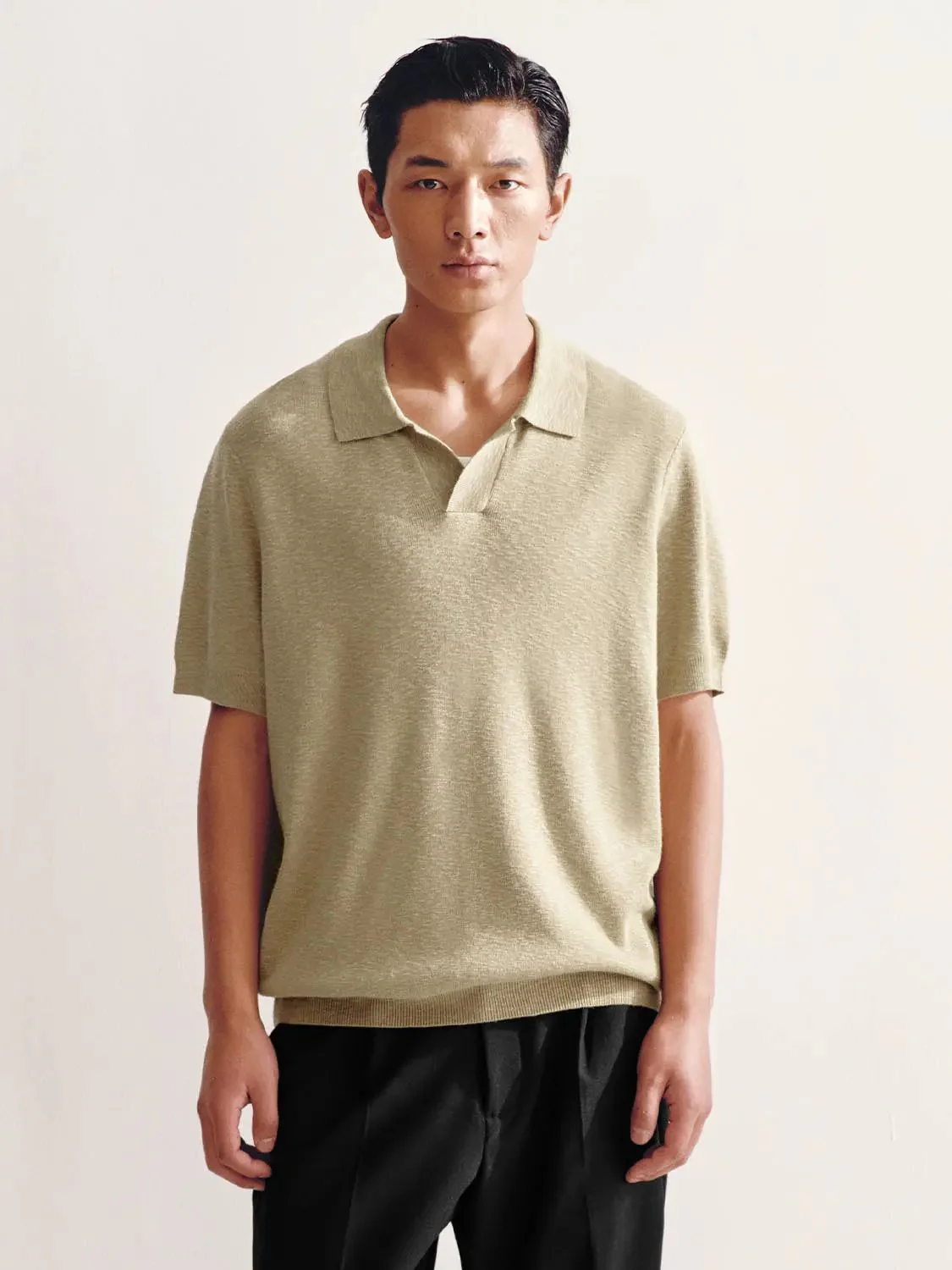 7351-polo-neck-short-sleeve-knitted-t-shirts-9.webp Polo Neck Short Sleeve Knitted T-Shirts