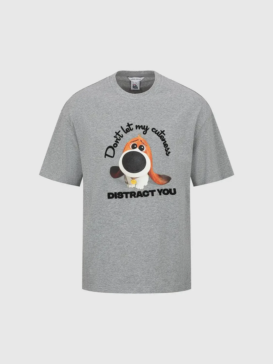 Graphic Cartoon Dog Print Cotton T Shirt