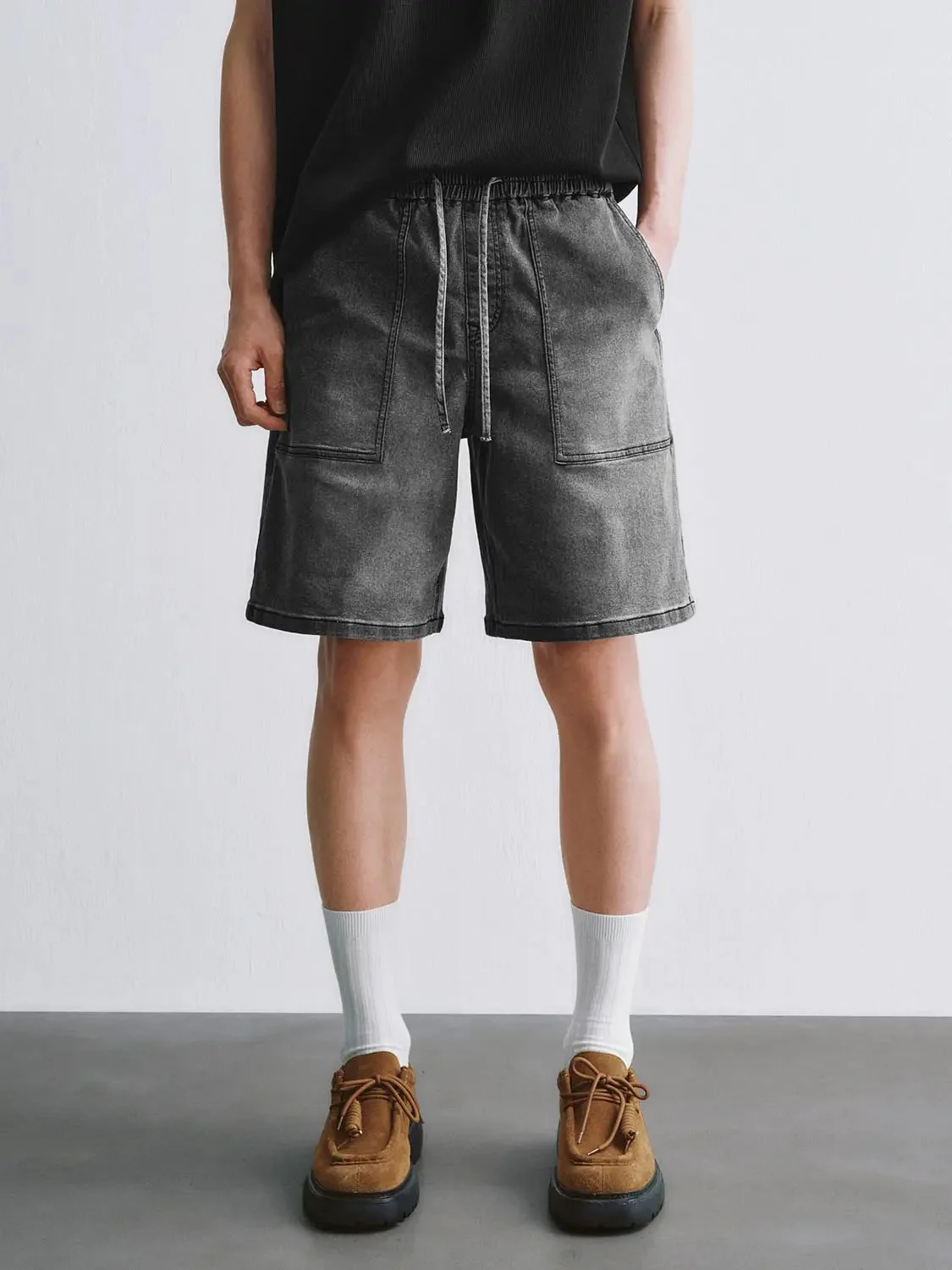7454-patch-pocket-drawstring-denim-shorts-1.webp Patch Pocket Drawstring Denim Shorts