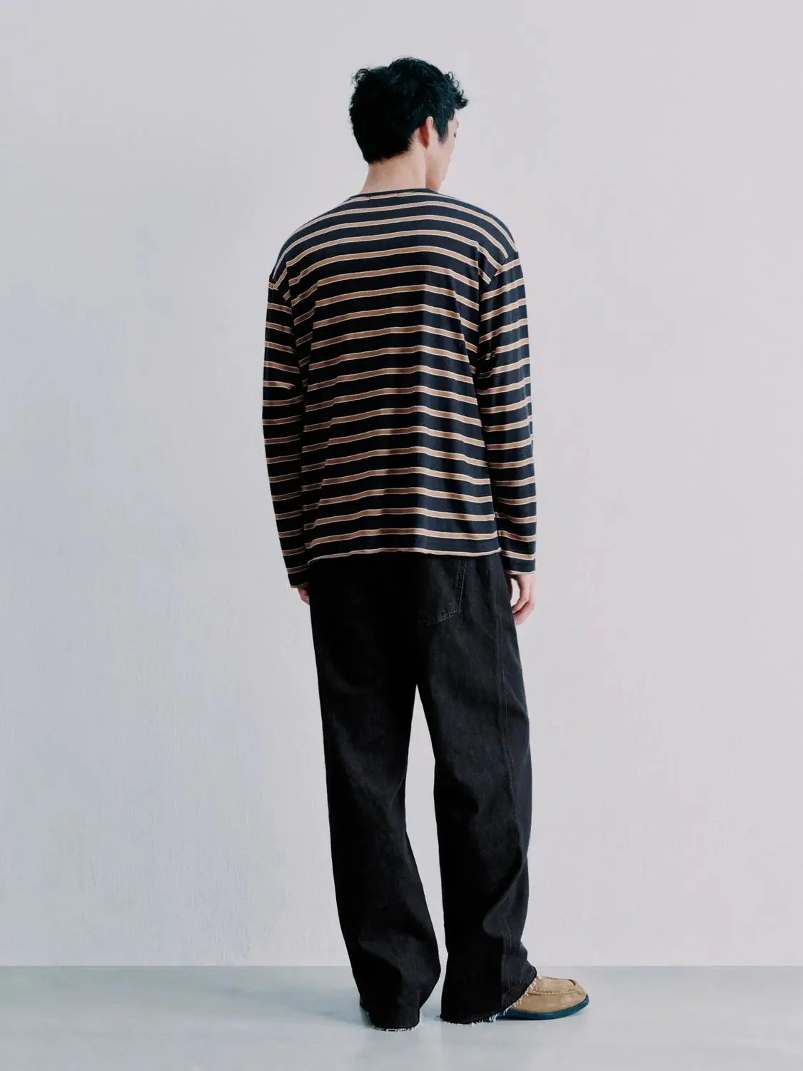 7488-lyocell-blend-contrast-striped-crew-neck-long-sleeve-t-shirt-6.webp Lyocell Blend Contrast Striped Crew Neck Long Sleeve T Shirt