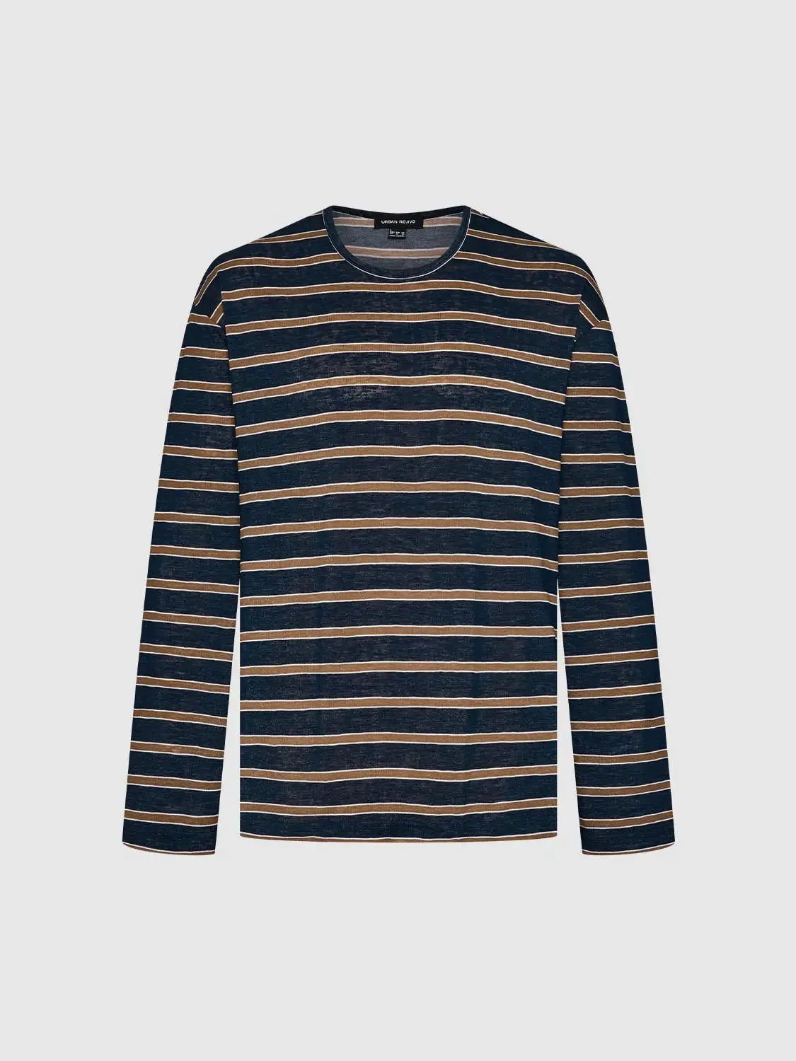 7488-lyocell-blend-contrast-striped-crew-neck-long-sleeve-t-shirt-7.webp Lyocell Blend Contrast Striped Crew Neck Long Sleeve T Shirt