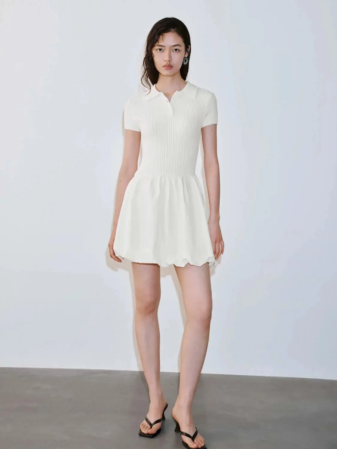 753-viscose-knit-polo-neck-dress-balloon-dresses-13.webp Viscose Knit Polo Neck Dress Balloon Dresses