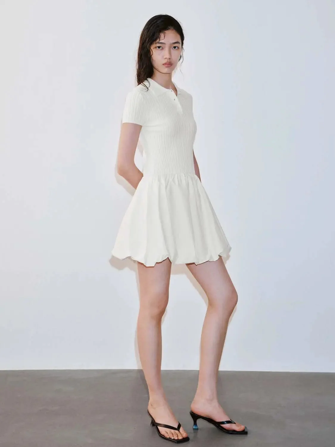753-viscose-knit-polo-neck-dress-balloon-dresses-14.webp Viscose Knit Polo Neck Dress Balloon Dresses