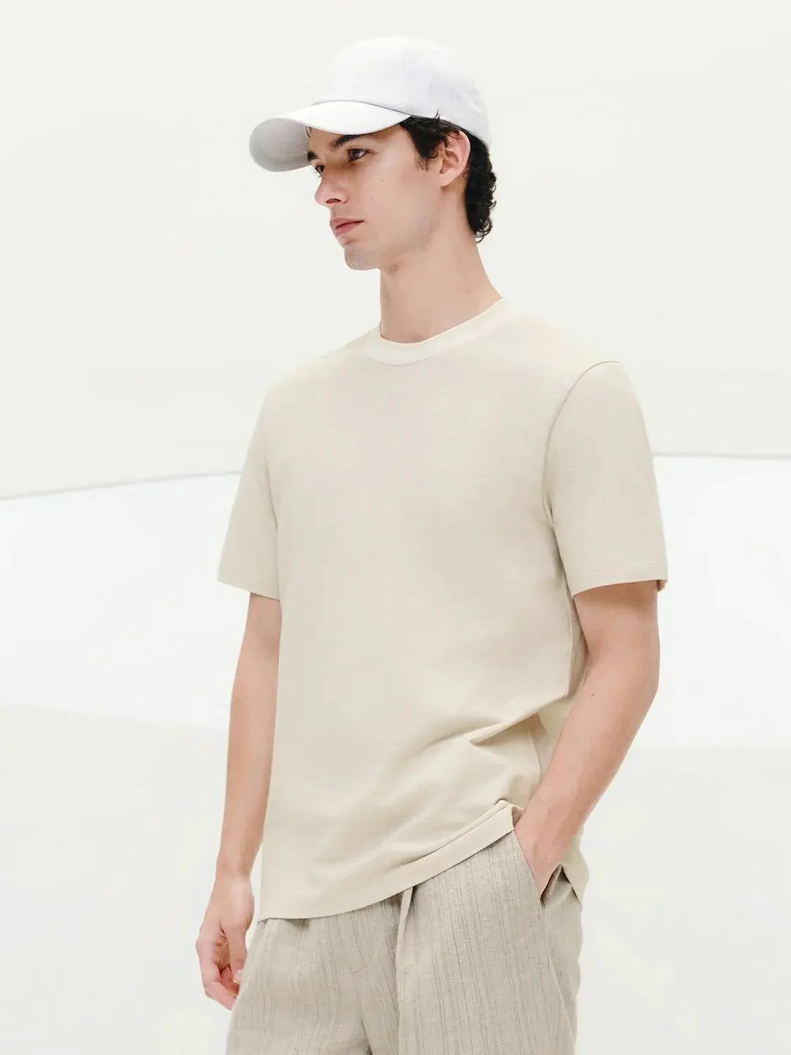 7574-cotton-knit-crew-neck-with-subtle-stretch-t-shirt-9.webp Cotton Knit Crew Neck With Subtle Stretch T Shirt