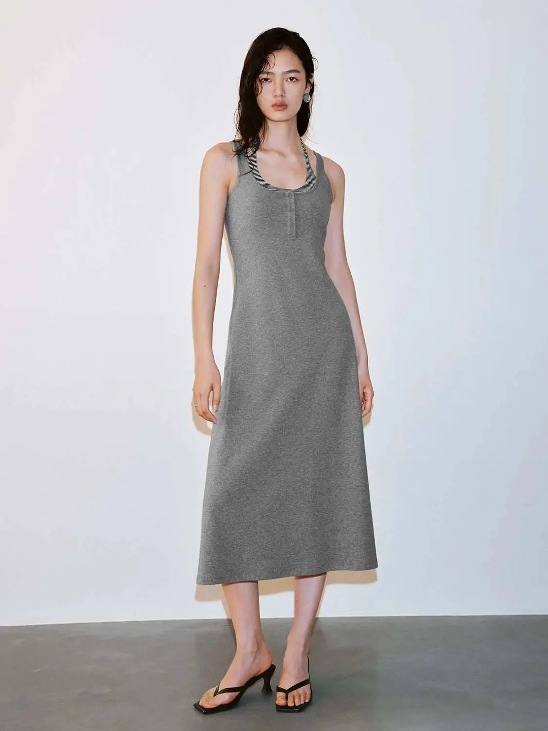 76-cotton-stretch-strappy-a-line-midi-dress-1.webp Cotton Stretch Strappy A Line Midi Dress
