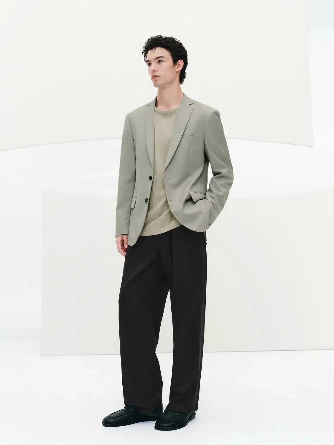 Cotton Lyocell Linen Crew Neck Long Sleeve T Shirt