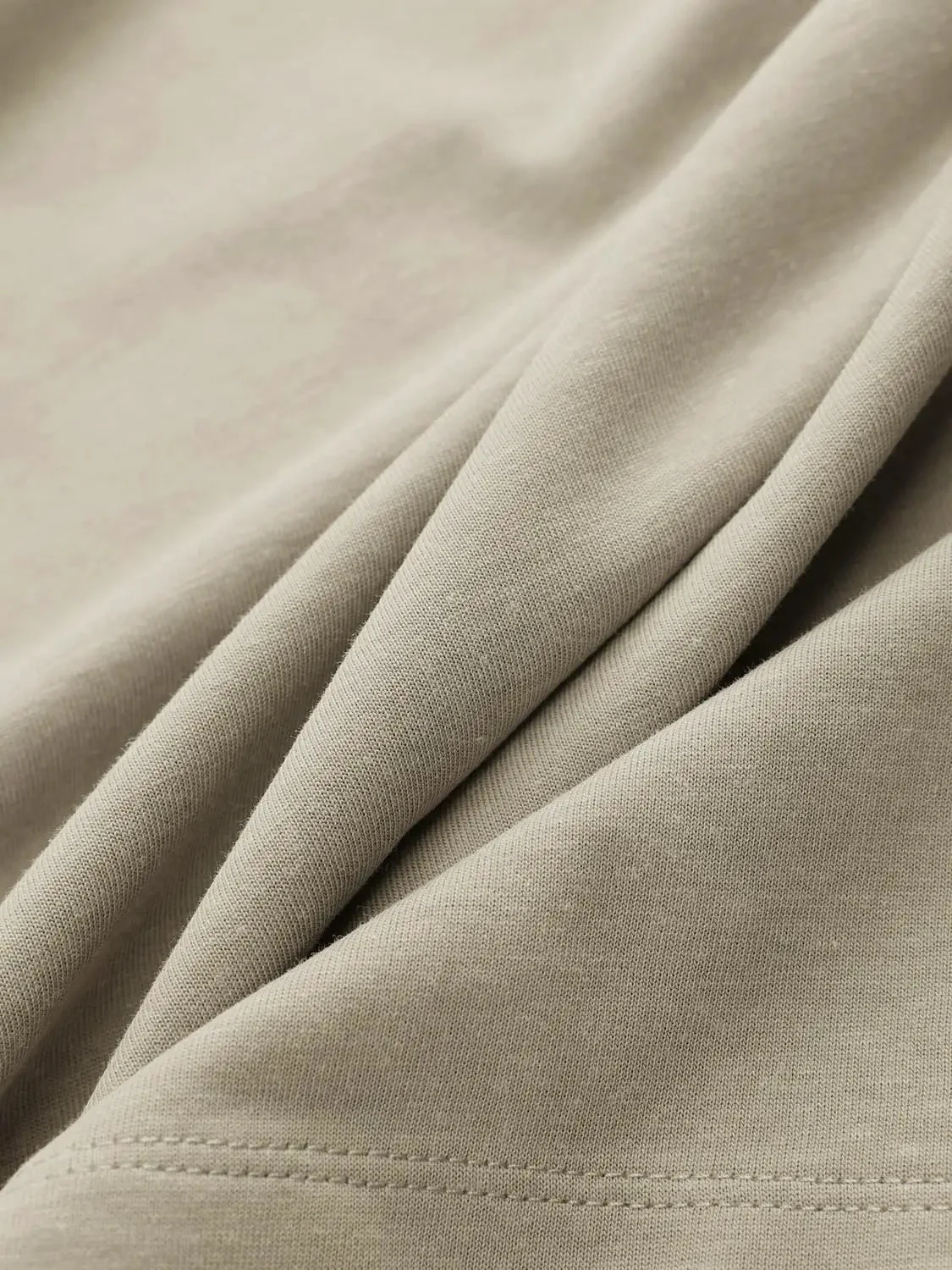Cotton Lyocell Linen Crew Neck Long Sleeve T Shirt