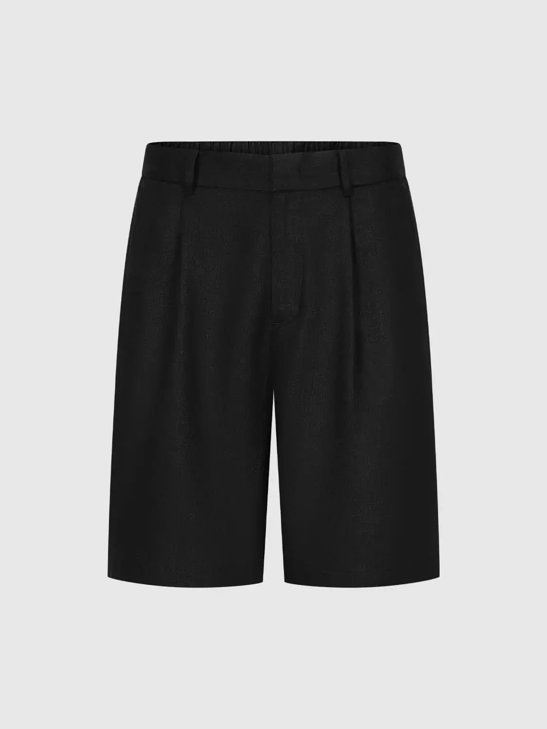 Linen Blend Pleat Detail Shorts