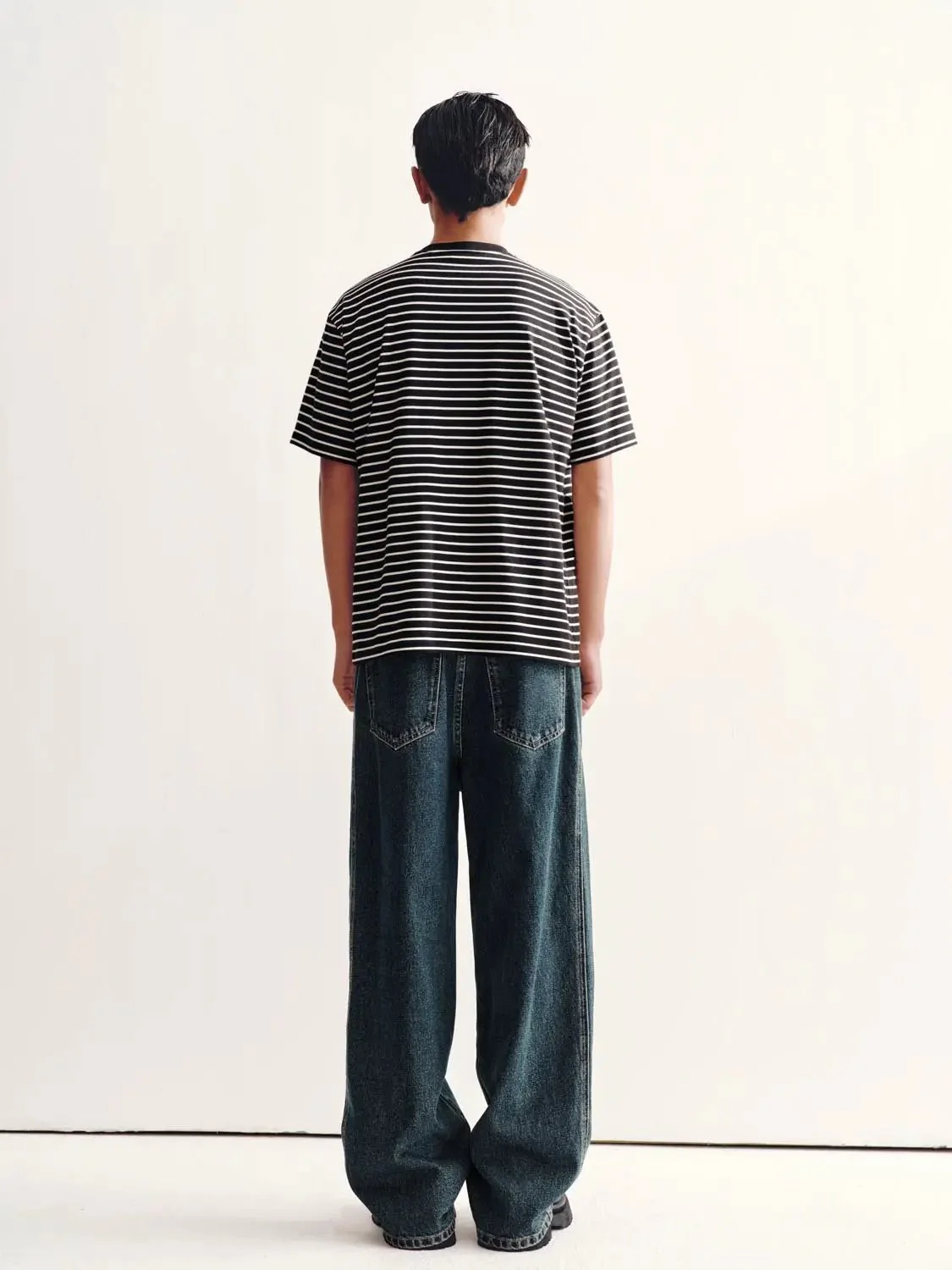 7687-crew-neck-cotton-blend-contrast-striped-t-shirt-14.webp Crew Neck Cotton Blend Contrast Striped T Shirt