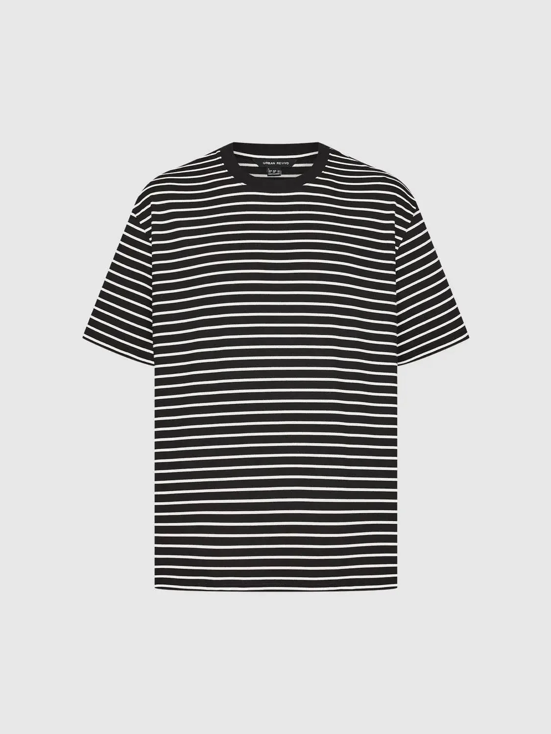 7687-crew-neck-cotton-blend-contrast-striped-t-shirt-15.webp Crew Neck Cotton Blend Contrast Striped T Shirt
