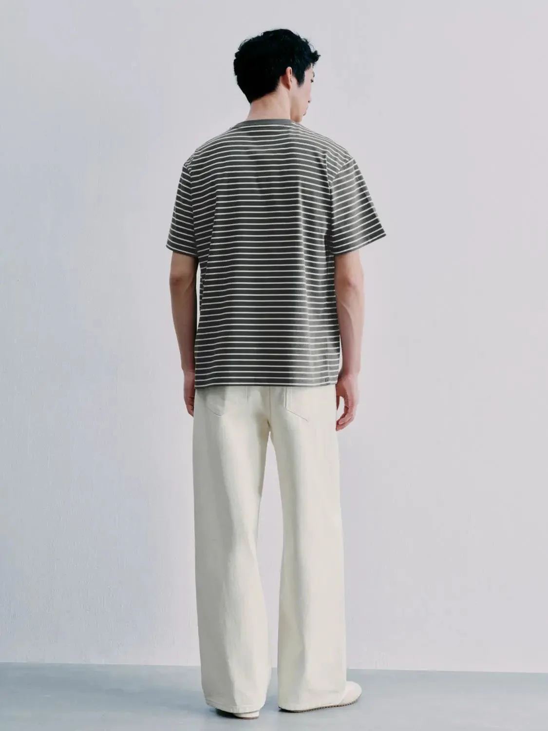 7687-crew-neck-cotton-blend-contrast-striped-t-shirt-22.webp Crew Neck Cotton Blend Contrast Striped T Shirt