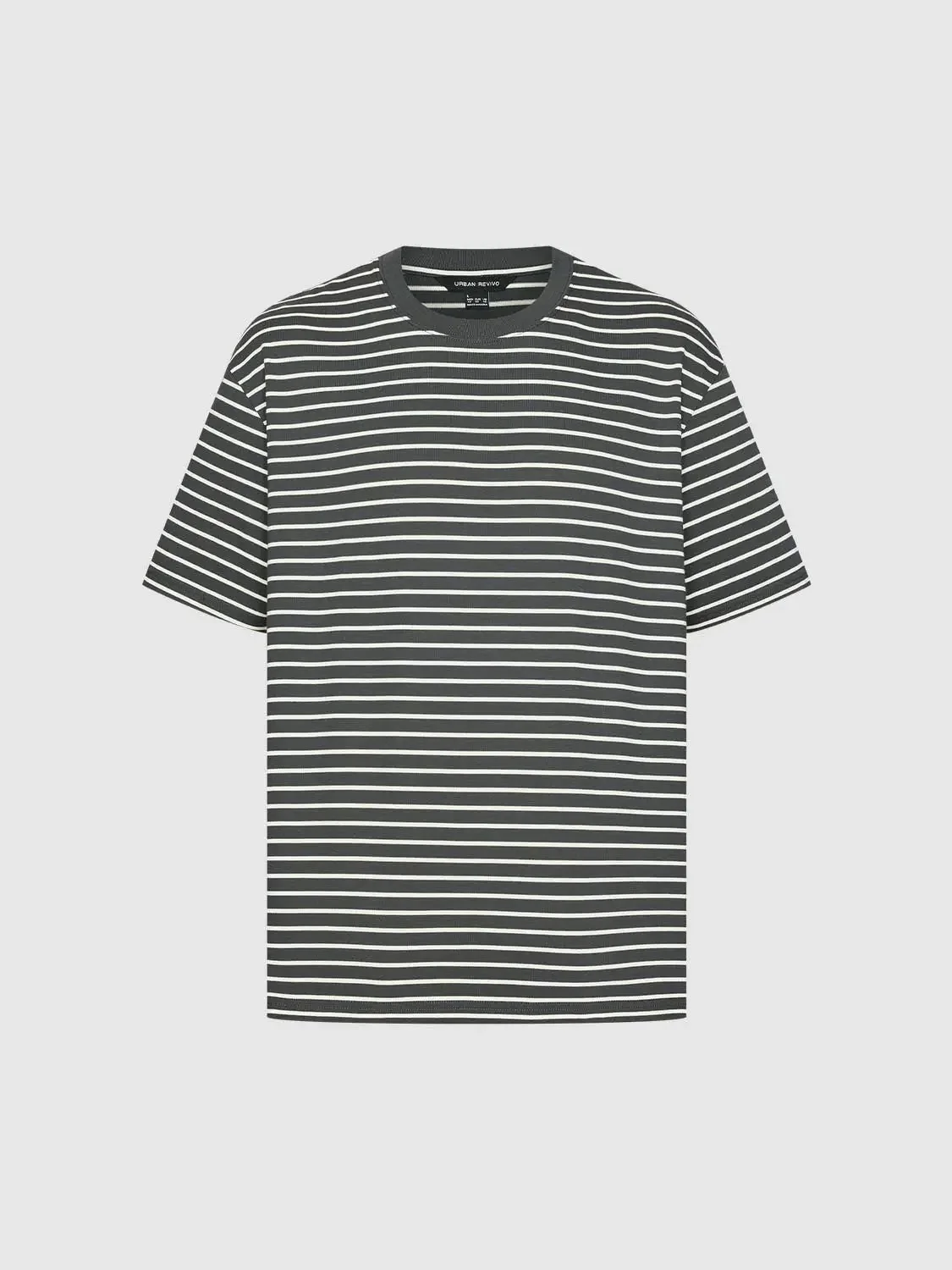 7687-crew-neck-cotton-blend-contrast-striped-t-shirt-23.webp Crew Neck Cotton Blend Contrast Striped T Shirt