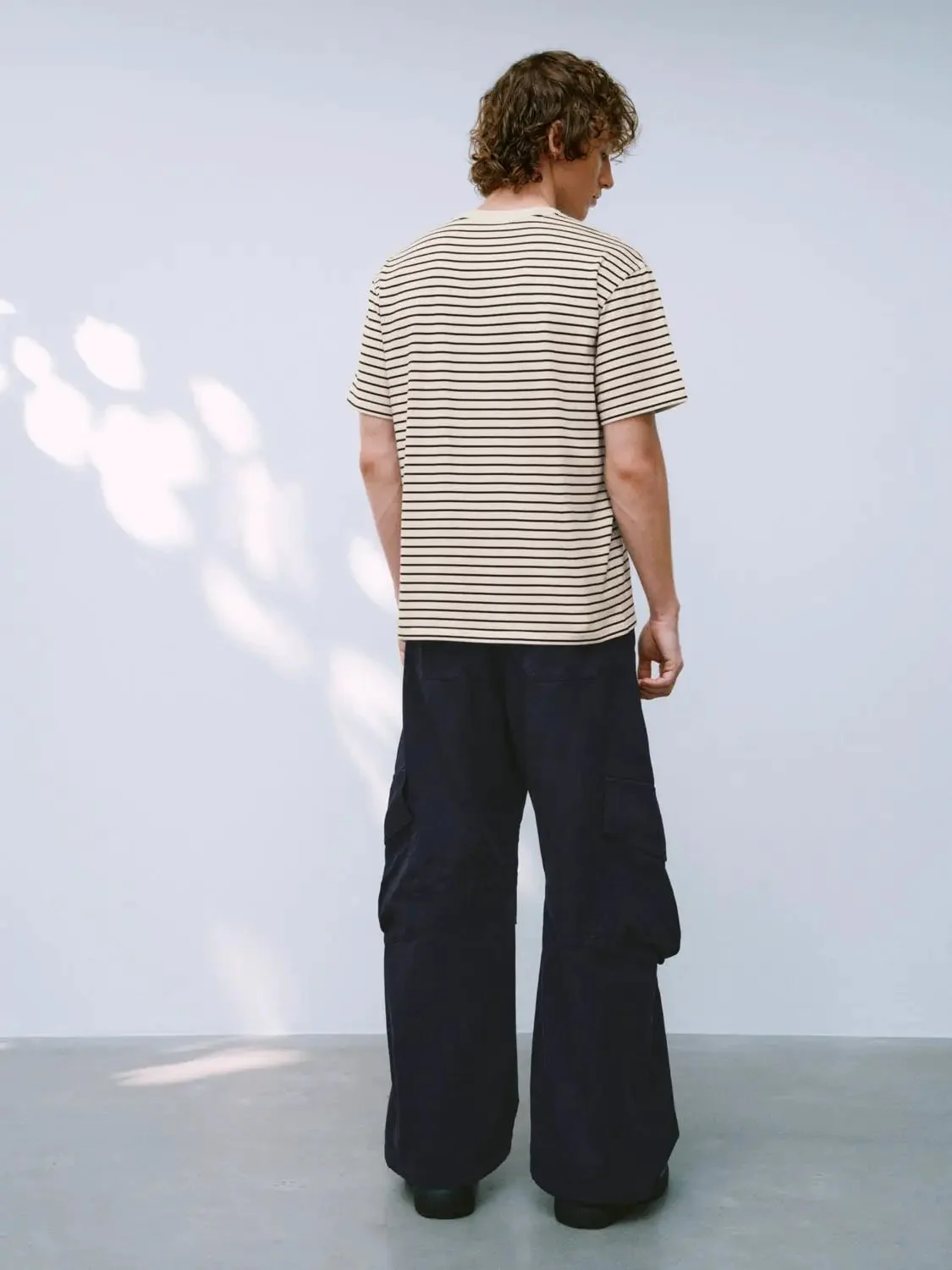 7687-crew-neck-cotton-blend-contrast-striped-t-shirt-6.webp Crew Neck Cotton Blend Contrast Striped T Shirt